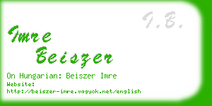 imre beiszer business card